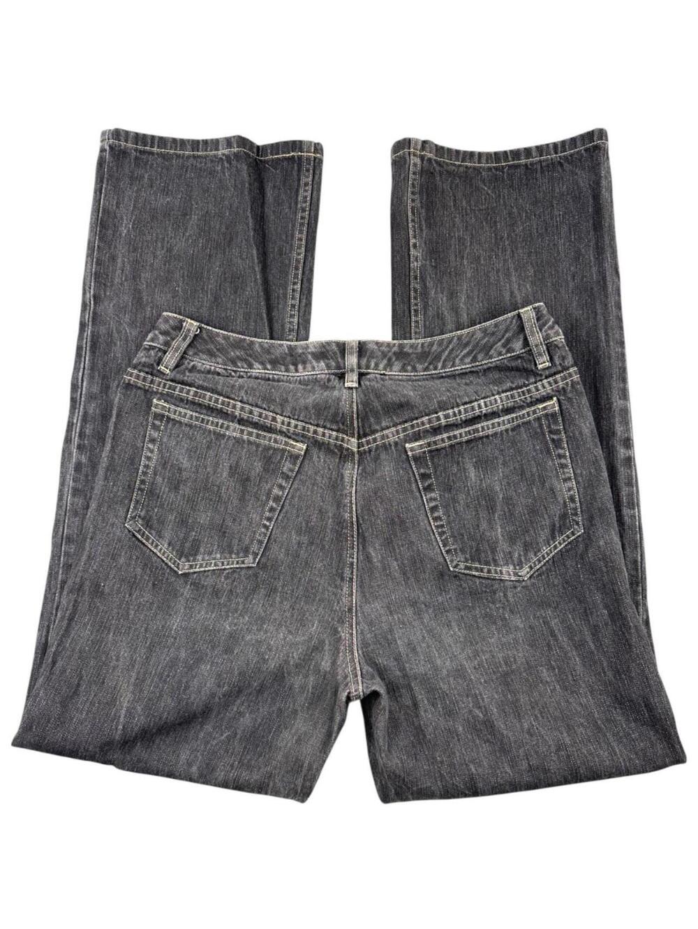 Liz Claiborne Dark‎ Charcoal Washed Straight Leg Jeans